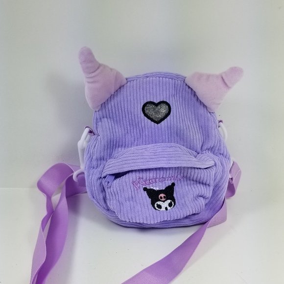 Kumori corduroy over the shoulder girls purse with 2 zippered compartments - Picture 2 of 12